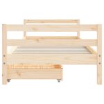 Cadre de lit enfant avec tiroirs 90x200 cm bois de pin massif – Image 3