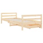 Cadre de lit enfant avec tiroirs 90x200 cm bois de pin massif – Image 5