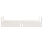 Cadre de lit enfant tiroirs blanc 90x200 cm bois de pin massif – Image 4