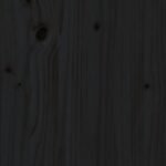 Cadre de lit enfant avec tiroirs noir 90x200 cm bois pin massif – Image 6