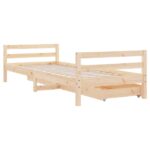 Cadre de lit d'enfants et tiroirs 90x190 cm bois de pin massif – Image 5