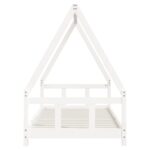 Cadre de lit pour enfants blanc 90x200 cm bois de pin massif – Image 2