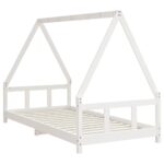 Cadre de lit pour enfants blanc 90x190 cm bois de pin massif – Image 4