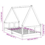 Cadre de lit pour enfants blanc 90x190 cm bois de pin massif – Image 7