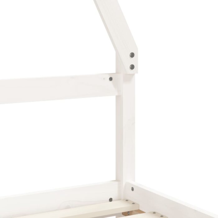 Cadre de lit enfant tiroirs blanc 90x200 cm bois de pin massif – Image 6