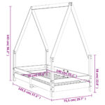 Cadre de lit pour enfant 70x140 cm bois de pin massif – Image 7