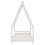 Cadre de lit pour enfant blanc 70x140 cm bois de pin massif – Image 2