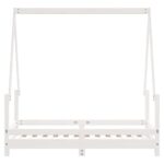 Cadre de lit pour enfant blanc 70x140 cm bois de pin massif – Image 3