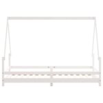 Cadre de lit pour enfants blanc 90x190 cm bois de pin massif – Image 3