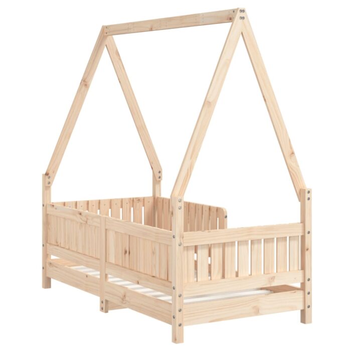 Cadre de lit pour enfant 70x140 cm bois de pin massif – Image 4