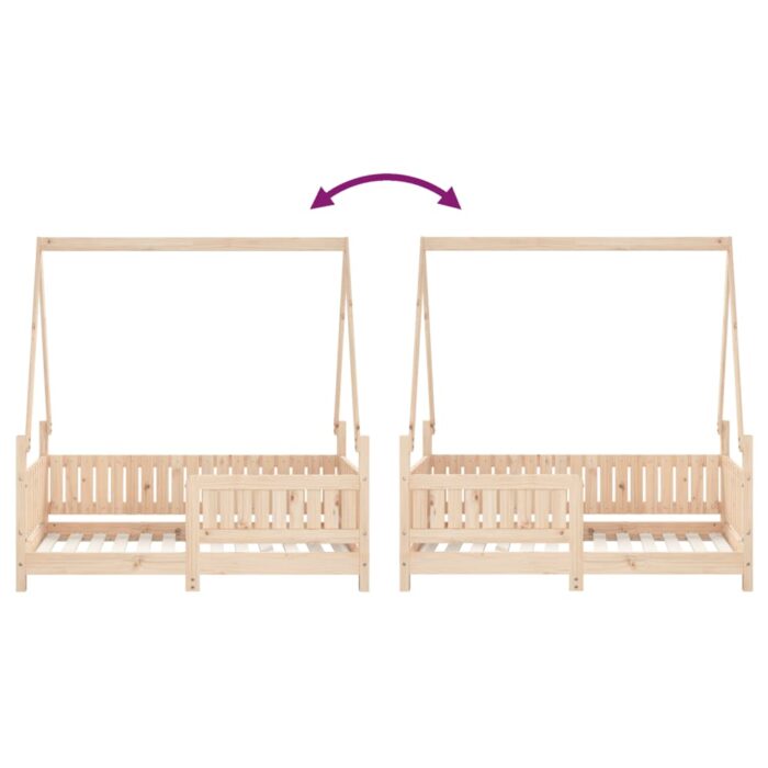 Cadre de lit pour enfant 70x140 cm bois de pin massif – Image 6