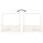 Cadre de lit pour enfant blanc 70x140 cm bois de pin massif – Image 6