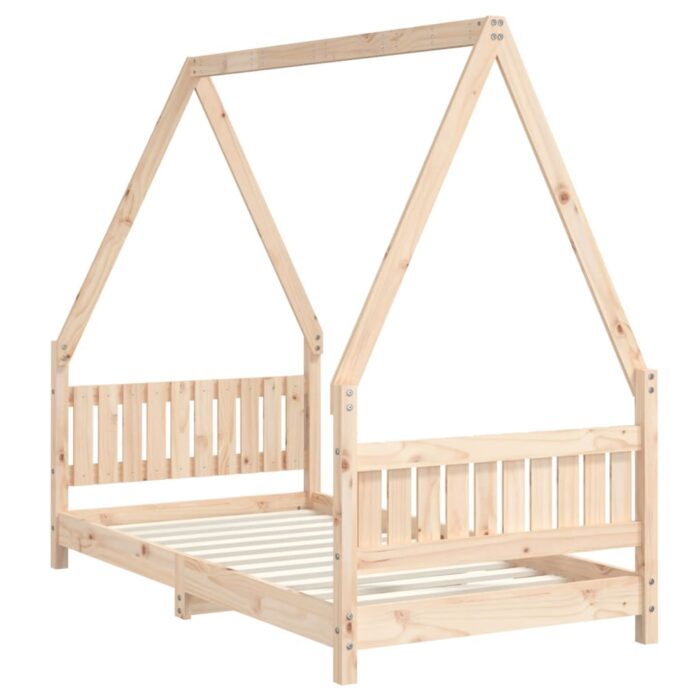 Cadre de lit pour enfant 80x160 cm bois de pin massif – Image 4