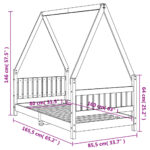 Cadre de lit pour enfant 80x160 cm bois de pin massif – Image 7
