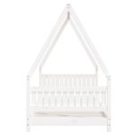Cadre de lit pour enfants blanc 90x190 cm bois de pin massif – Image 3