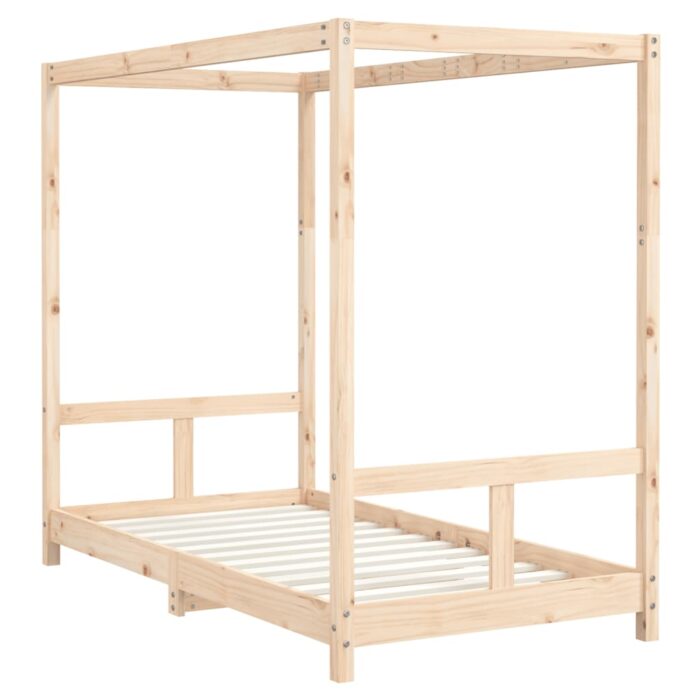Cadre de lit pour enfant 80x160 cm bois de pin massif – Image 4