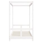 Cadre de lit pour enfant blanc 80x160 cm bois de pin massif – Image 3