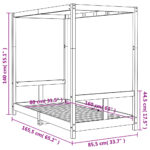 Cadre de lit pour enfant blanc 80x160 cm bois de pin massif – Image 7