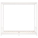 Cadre de lit pour enfants blanc 80x200 cm bois de pin massif – Image 2