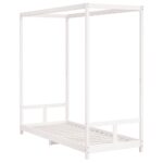 Cadre de lit pour enfants blanc 80x200 cm bois de pin massif – Image 4