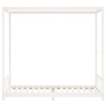 Cadre de lit pour enfants blanc 90x200 cm bois de pin massif – Image 2