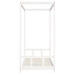 Cadre de lit pour enfants blanc 90x200 cm bois de pin massif – Image 3