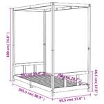 Cadre de lit pour enfants blanc 90x200 cm bois de pin massif – Image 7