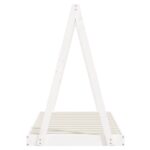 Cadre de lit pour enfant blanc 80x160 cm bois de pin massif – Image 3