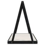 Cadre de lit pour enfants noir 90x190 cm bois de pin massif – Image 3