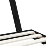 Cadre de lit pour enfants noir 90x190 cm bois de pin massif – Image 5