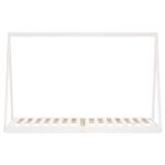 Cadre de lit pour enfants blanc 80x200 cm bois de pin massif – Image 2