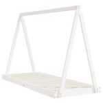 Cadre de lit pour enfants blanc 80x200 cm bois de pin massif – Image 4