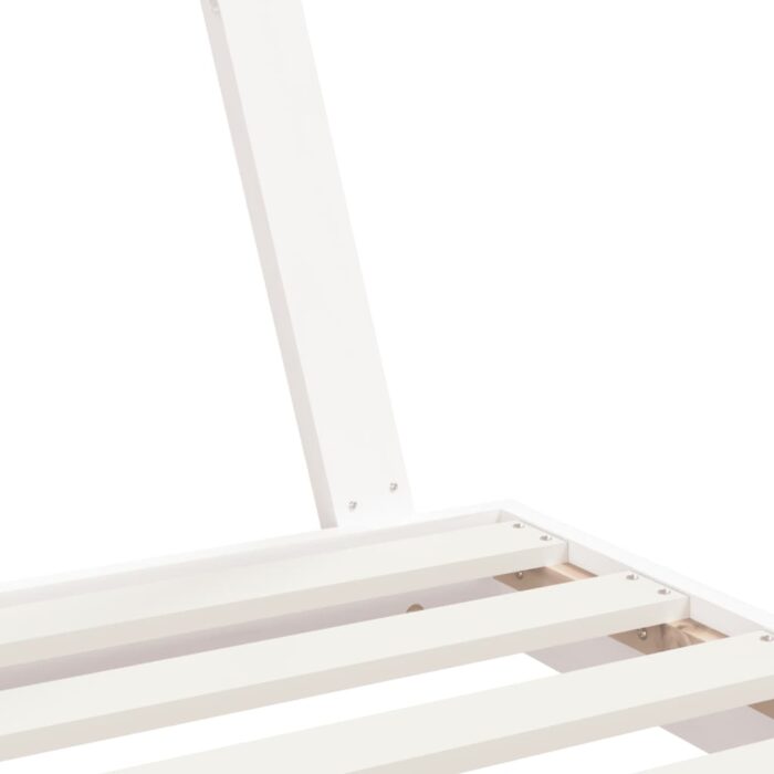 Cadre de lit pour enfants blanc 80x200 cm bois de pin massif – Image 5