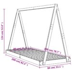 Cadre de lit pour enfants blanc 80x200 cm bois de pin massif – Image 7