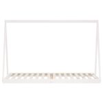 Cadre de lit pour enfants blanc 90x200 cm bois de pin massif – Image 2