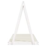 Cadre de lit pour enfants blanc 90x200 cm bois de pin massif – Image 3