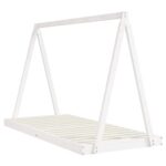 Cadre de lit pour enfants blanc 90x200 cm bois de pin massif – Image 4