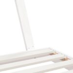 Cadre de lit pour enfants blanc 90x200 cm bois de pin massif – Image 5