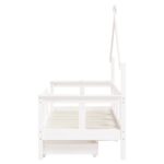 Cadre de lit enfant tiroirs blanc 70x140 cm bois de pin massif – Image 4