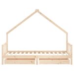 Cadre de lit d'enfants et tiroirs 90x190 cm bois de pin massif – Image 3