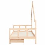 Cadre de lit d'enfants et tiroirs 90x190 cm bois de pin massif – Image 4