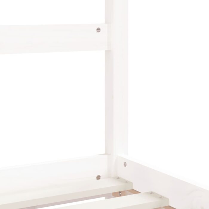 Cadre de lit pour enfants blanc 90x190 cm bois de pin massif – Image 5