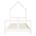 Cadre de lit pour enfants blanc 80x200 cm bois de pin massif – Image 2