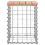 Banc de jardin design gabion 33x31x42 cm bois massif de douglas – Image 2