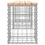 Banc de jardin design de gabion 203x31x42 cm bois massif de pin – Image 2