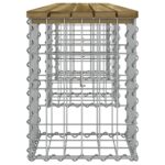 Banc de jardin design gabion 203x31x42 cm bois de pin imprégné – Image 2
