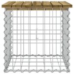 Banc de jardin design gabion 43x44x42 cm bois de pin imprégné – Image 2