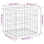 Banc de jardin design gabion 43x44x42 cm bois de pin imprégné – Image 6