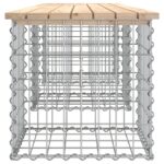 Banc de jardin design de gabion 203x44x42 cm bois massif de pin – Image 2