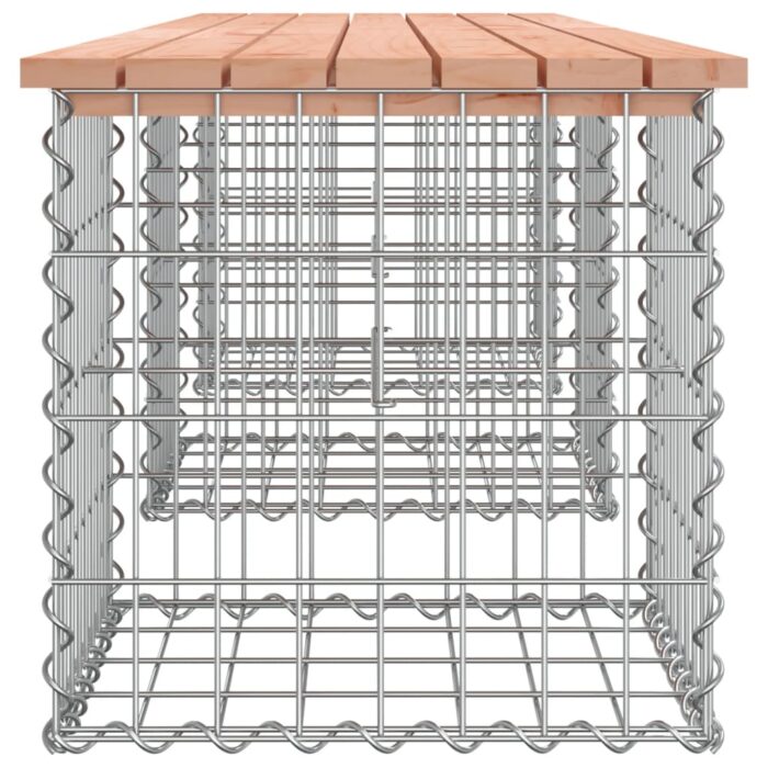 Banc de jardin design gabion 203x44x42cm bois massif de douglas – Image 2